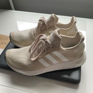 Tan adidas gym shoes